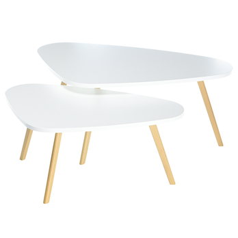 Konferenčný stolík WALT biela/prírodná 1