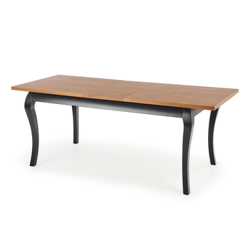 Jedálenský stôl WANDSUR dub tmavý/čierna 2