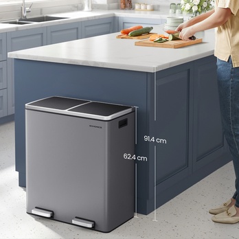 Odpadkový kôš WASTE 1 sivá, 2x30 l 1