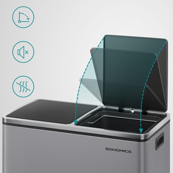 Odpadkový kôš WASTE 1 sivá, 2x30 l 2