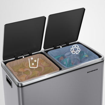 Odpadkový kôš WASTE 1 sivá, 2x30 l 3