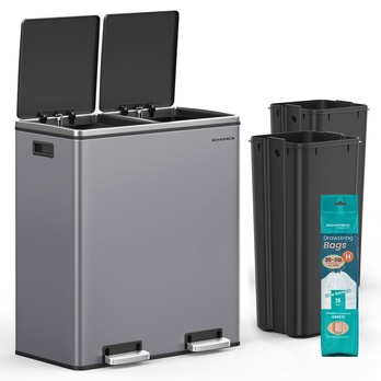 Odpadkový kôš WASTE 1 sivá, 2x30 l 5