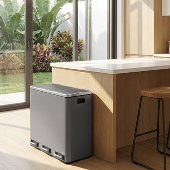 Odpadkový kôš WASTE 2 sivá, 3x18 l 1