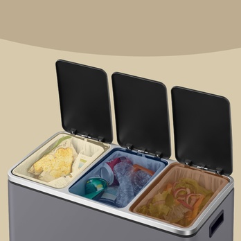 Odpadkový kôš WASTE 2 sivá, 3x18 l 2