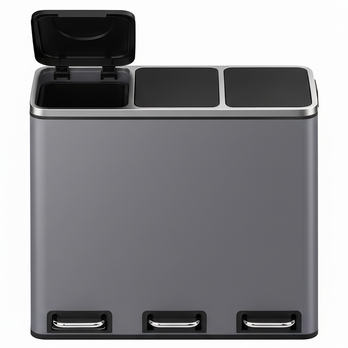 Odpadkový kôš WASTE 2 sivá, 3x18 l 3