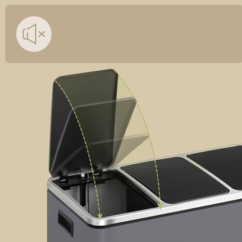 Odpadkový kôš WASTE 2 sivá, 3x18 l 4