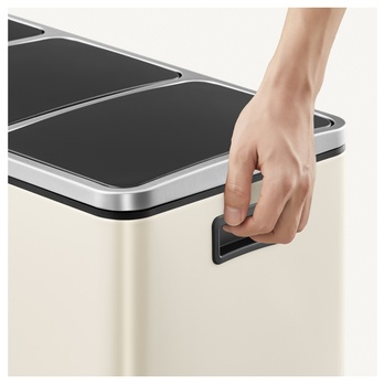 Odpadkový kôš WASTE 2 krémová, 3x18 l 3