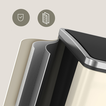 Odpadkový kôš WASTE 3 krémová, 2x15 l 3