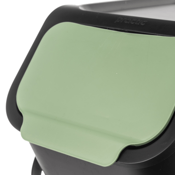 Odpadkový kôš na triedený odpad WASTE zelená/čierna, 25 l 1