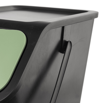 Odpadkový kôš na triedený odpad WASTE zelená/čierna, 25 l 2