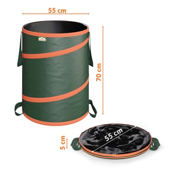 Vrecia na záhradný odpad WASTE zelená, 3 ks, priemer 55 cm 8