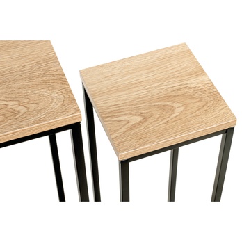 Prístavný stolík WATFORD dub/čierna, sada 2 ks 3