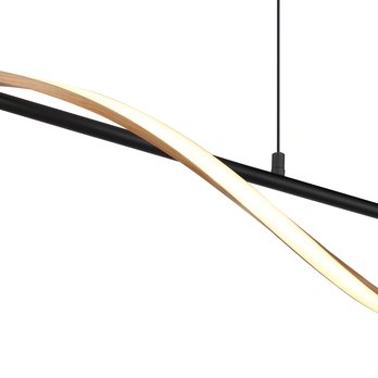 Závesné svietidlo WATKINS čierna/hnedá 1