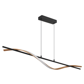 Závesné svietidlo WATKINS čierna/hnedá 2