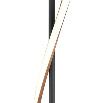 Stojacia lampa WATKINS čierna/hnedá 1