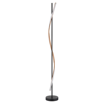 Stojacia lampa WATKINS čierna/hnedá 2