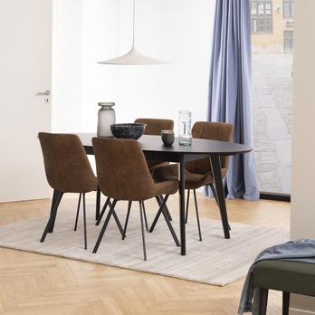 Jedálenská stolička WAYLOR hnedá/čierna 1