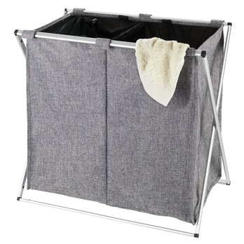 Kôš na bielizeň WENKO DUO sivá, 2x 60 l 2
