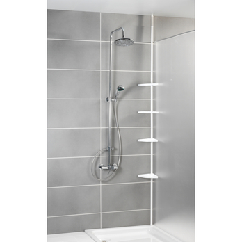 Teleskopická rohová kúpeľňová polica WENKO PENNY biela 1