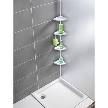 Teleskopická rohová kúpeľňová polica WENKO PENNY biela 8