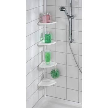 Teleskopická rohová kúpeľňová polica WENKO PENNY biela 9