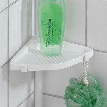 Teleskopická rohová kúpeľňová polica WENKO PENNY biela 10