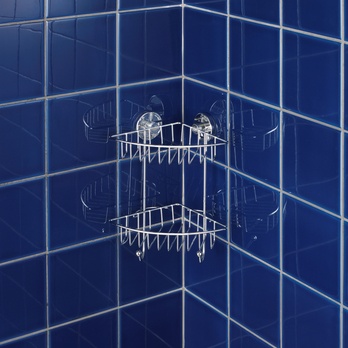 Kúpeľňová polica WENKO VACUUM-LOC 2 chróm 1