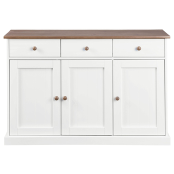 Komoda WESLEY 2 borovica biela/hnedá 3