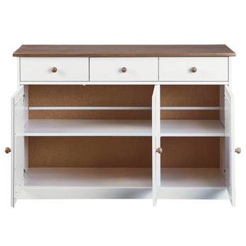 Komoda WESLEY 2 borovica biela/hnedá 4