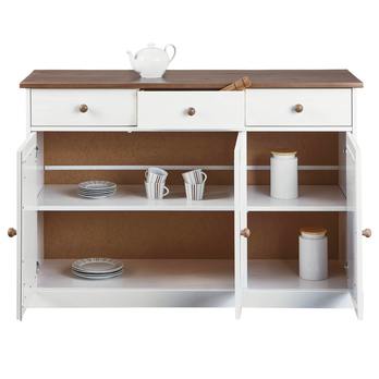 Komoda WESLEY 2 borovica biela/hnedá 5