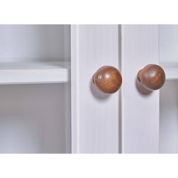 Vitrína WESLEY borovica biela/hnedá 9