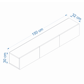 TV stolík WEST antracitová 4