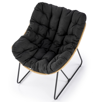 Kreslo WHASPIR prírodná/čierna 2