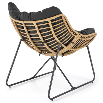 Kreslo WHASPIR prírodná/čierna 4