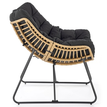 Kreslo WHASPIR prírodná/čierna 5