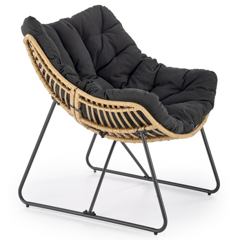 Kreslo WHASPIR prírodná/čierna 6