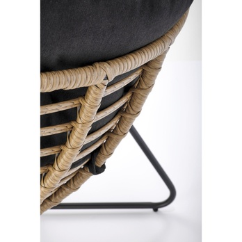 Kreslo WHASPIR prírodná/čierna 10