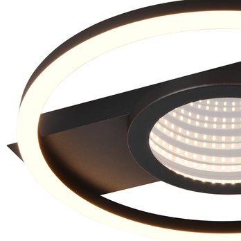 Stropné LED svietidlo WHEELER 2 čierna/biela 2