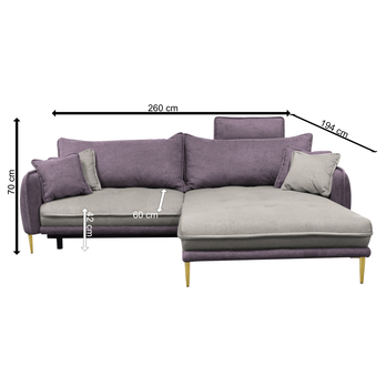 Sedacia súprava WHISPER II pravá, fialová 6