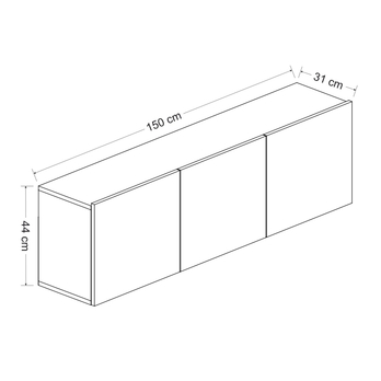 TV komoda WHITE biela 3