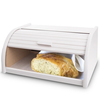 Nádoba na chlieb WHITELINE biela (masívny buk) 1