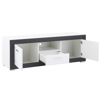 TV stolík WHITNEY GREY GR1 biela/sivá 2