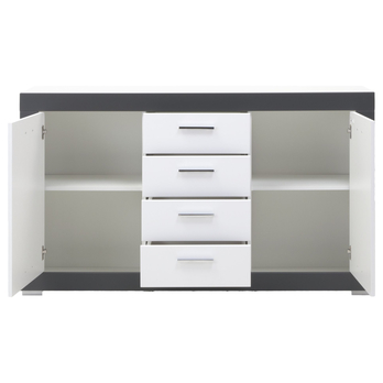 Komoda WHITNEY GREY GR3 biela/sivá 2