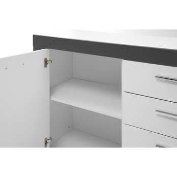 Komoda WHITNEY GREY GR3 biela/sivá 4