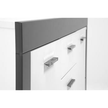 Komoda WHITNEY GREY GR3 biela/sivá 5