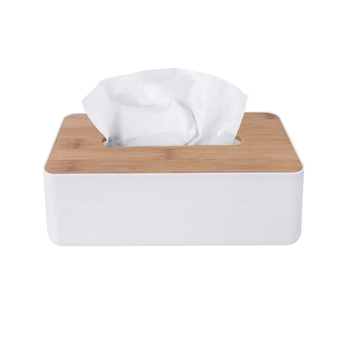 Box na papierové vreckovky WHITNEY bambus/biela 1