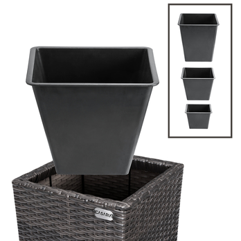 Vysoký obal na kvety WICKER hnedá, 3 ks 4