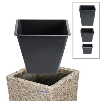 Vysoký obal na kvety WICKER krémová, 3 ks 6