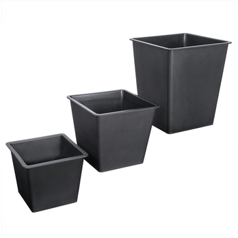 Vysoký obal na kvety WICKER čierna, 3 ks 7