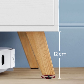TV komoda WIDE biela/prírodná 5